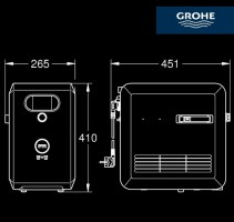 MEDIDAS NEVERA + CARBONIZADOR GROHE BLUE